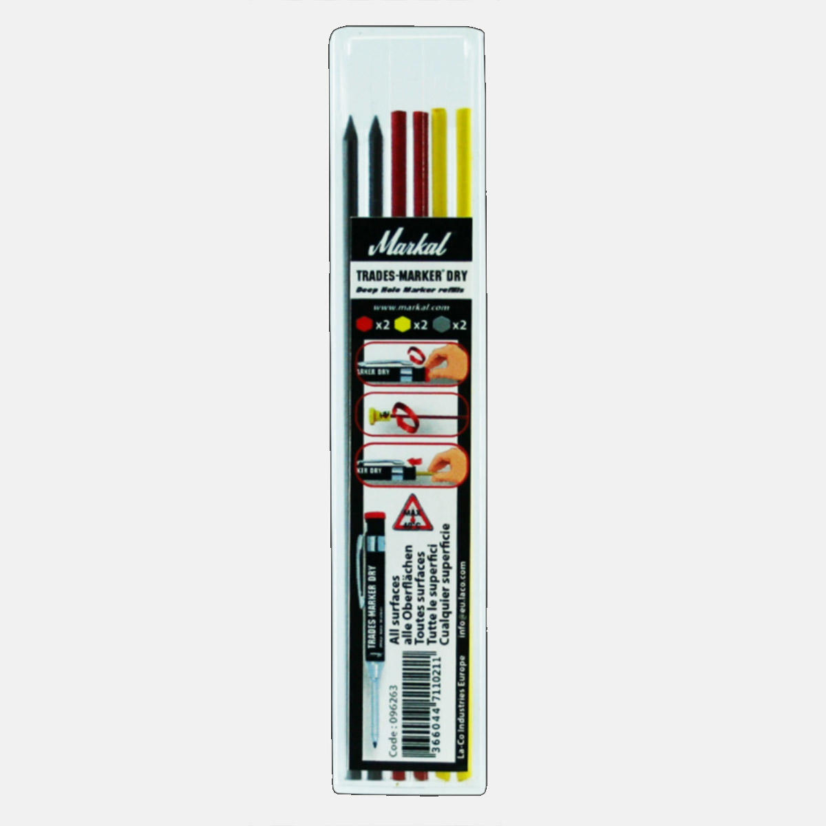 Графитовые стержни для маркера Trades-Marker Dry, 3 цвета